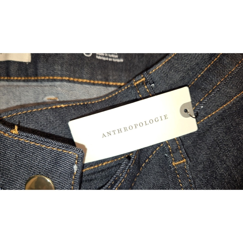 Anthropologie Pilcro Snap-Front Belted Denim Midi Skirt Size 0 NWT - Picture 4 of 5